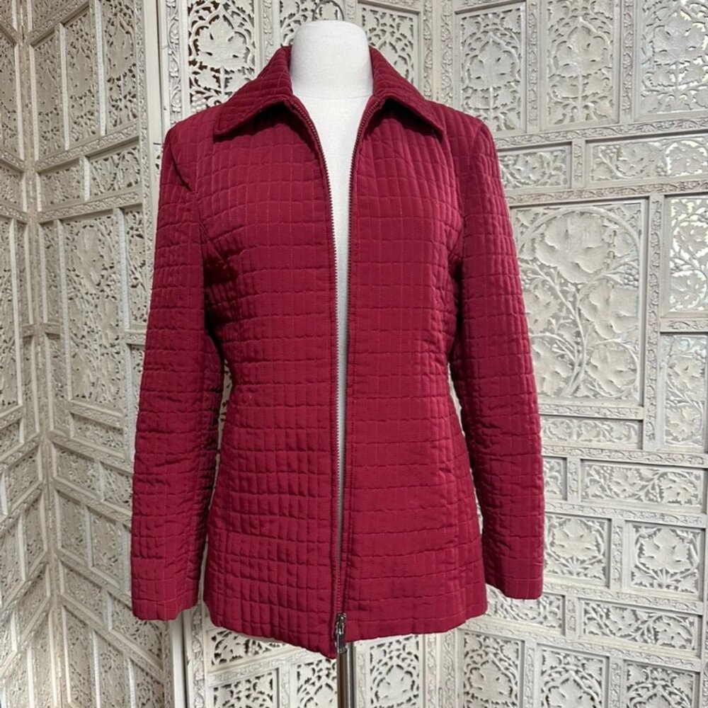 Quilted red jacket by Anne Klein size small medium
